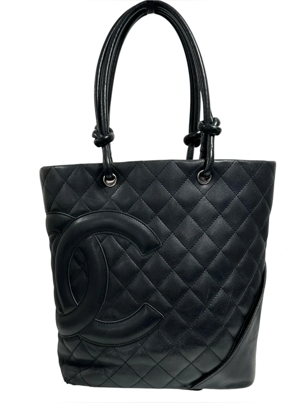 Chanel Black Cambon Quilted Lambskin Leather PM Tote Bucket Bag - Picture 10 of 16